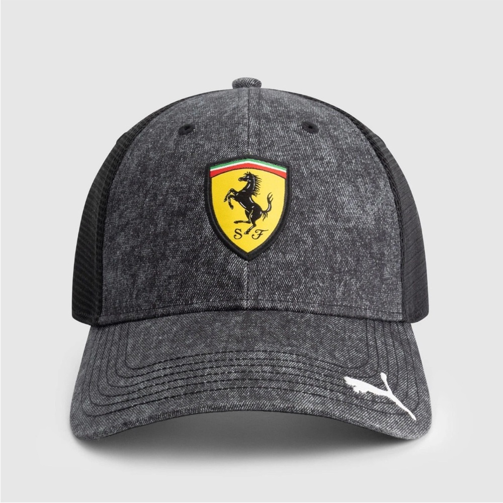 Ferrari Black and Gray Cap with Logo